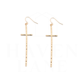 Ada Cross Earrings, 2.5"