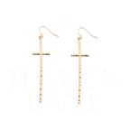 Ada Cross Earrings, 2.5"