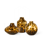 Tortoise Print Vase, assorted