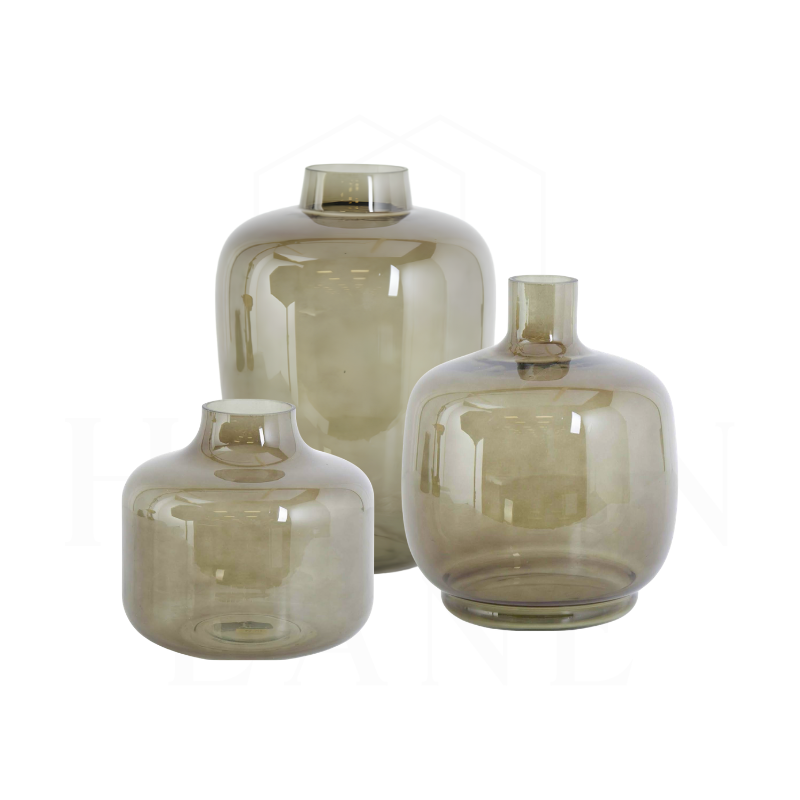 Green Transparent Glass Vase