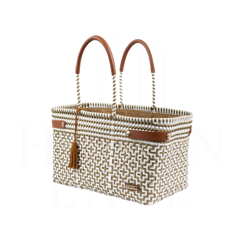 Basket Tote, Cross Diamond