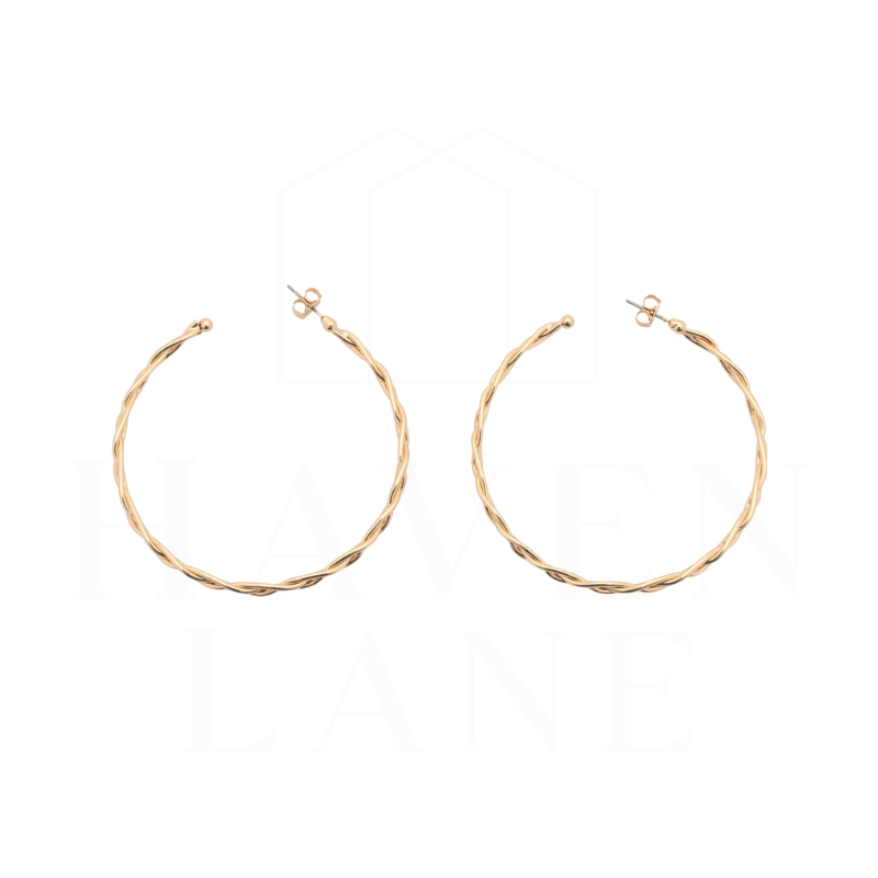 Berkley Gold Braided Hoops