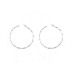 Berkley Silver Braided Hoops