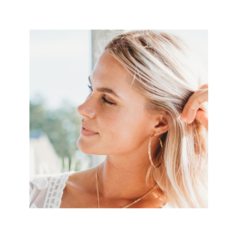 Berkley Gold Braided Hoops