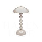 Cappuccino Lacquer Rechargeable Bobbin LED Lamp