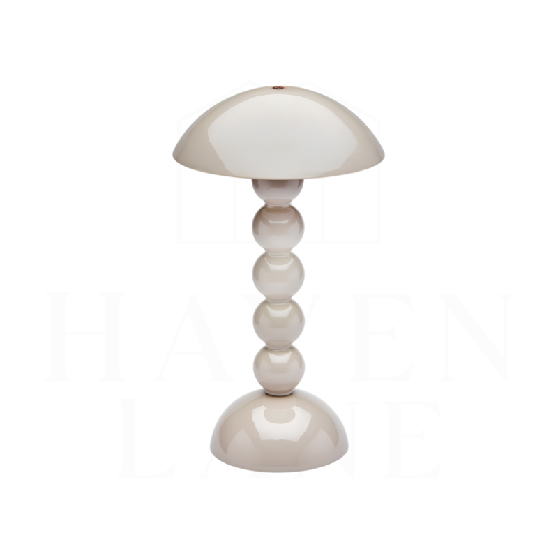 Cappuccino Lacquer Rechargeable Bobbin LED Lamp