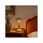 Cappuccino Lacquer Rechargeable Bobbin LED Lamp