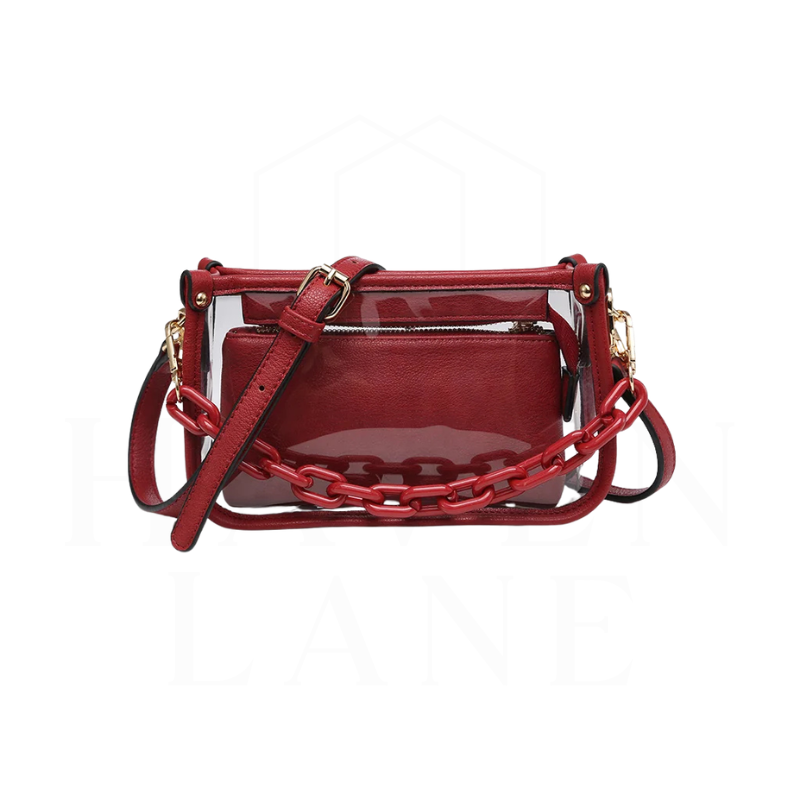 Clear Crossbody w/Chain