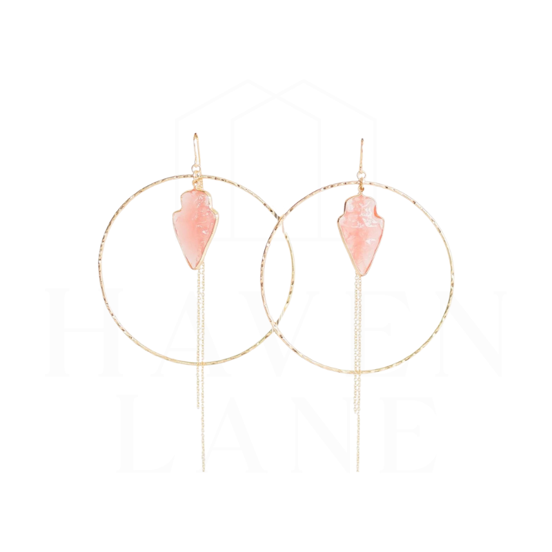 Dakota Rose Arrowhead Earrings