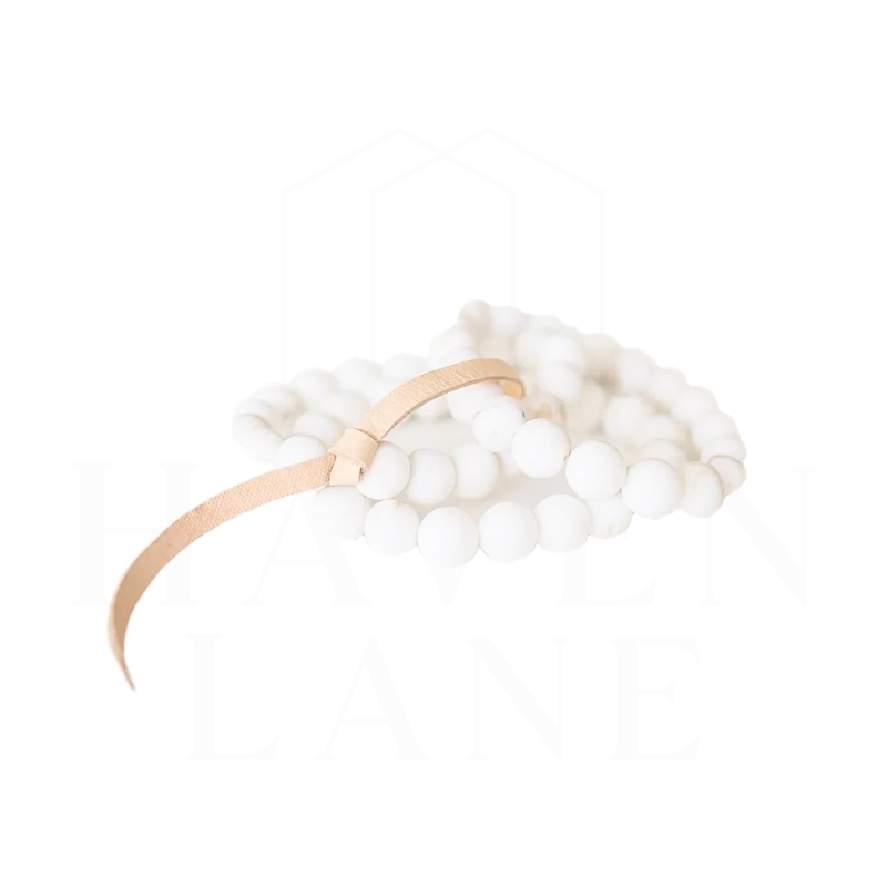 Elle White Bead Bracelet