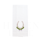 White (Grey/Green) Equestrian Towel