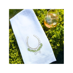 White (Grey/Green) Equestrian Towel