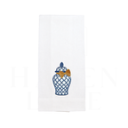 Ginger Jar, White (Blue/Gold)