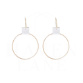 Grayson Hoop Earring, White