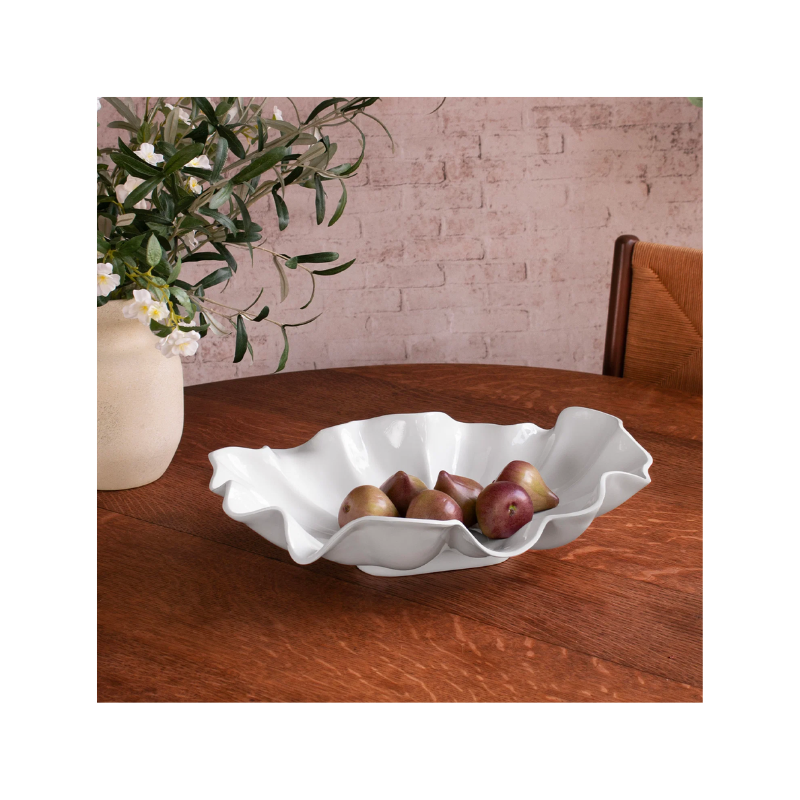 Havana Aries Large Bowl, White