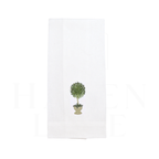Towel, Herb Topiary, White (Green)
