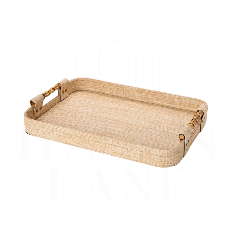 Natural Grass Rectangle Tray, Large