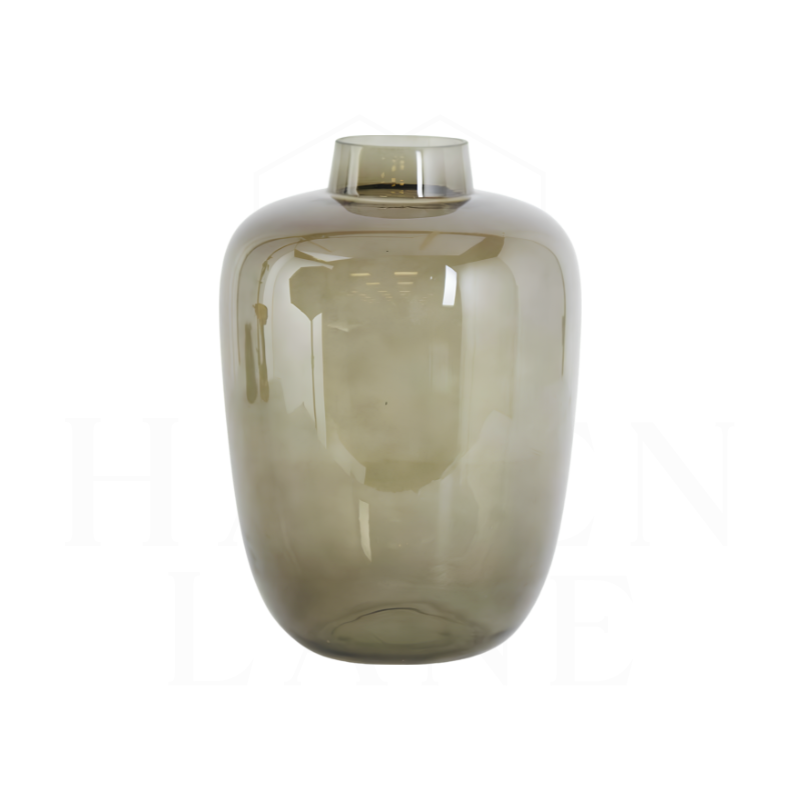 Green Transparent Glass Vase