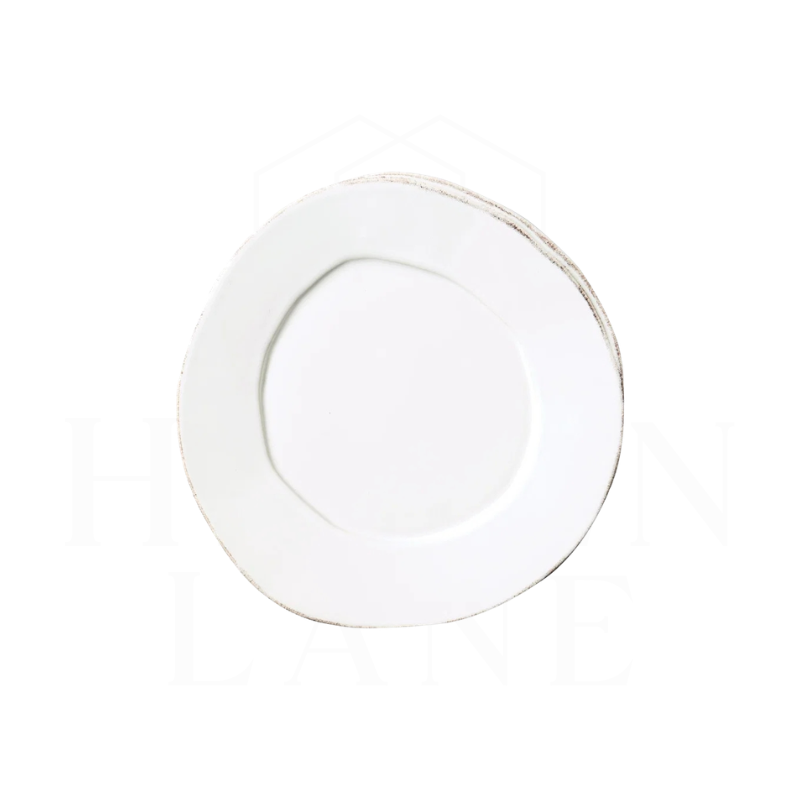 Lastra White Salad Plate