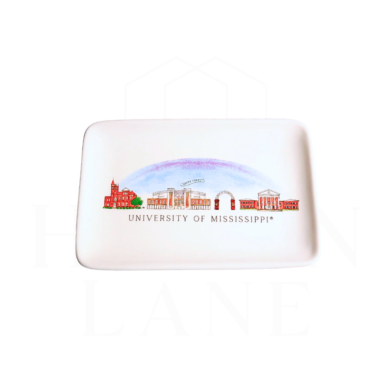 Ole Miss Skyline Ceramic Trinket Tray