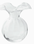 Hibiscus Glass Clear Medium Fluted Vase