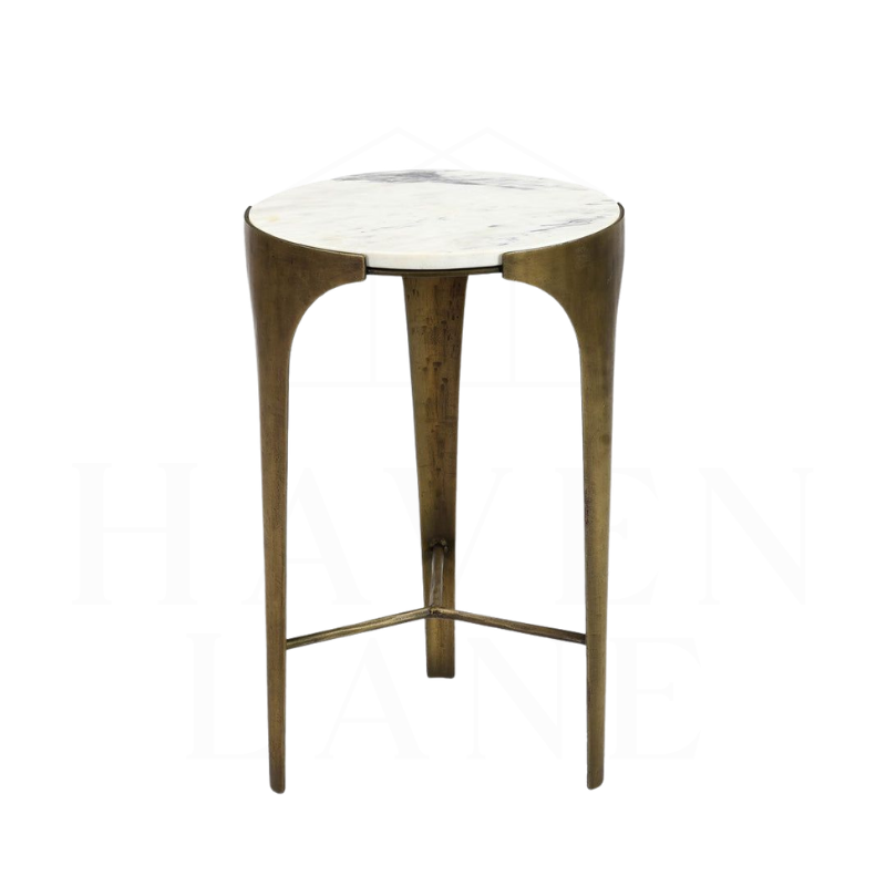 Marble & Brass Side Table