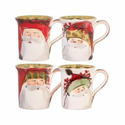 Old St. Nick Assorted Mugs, Set of 4